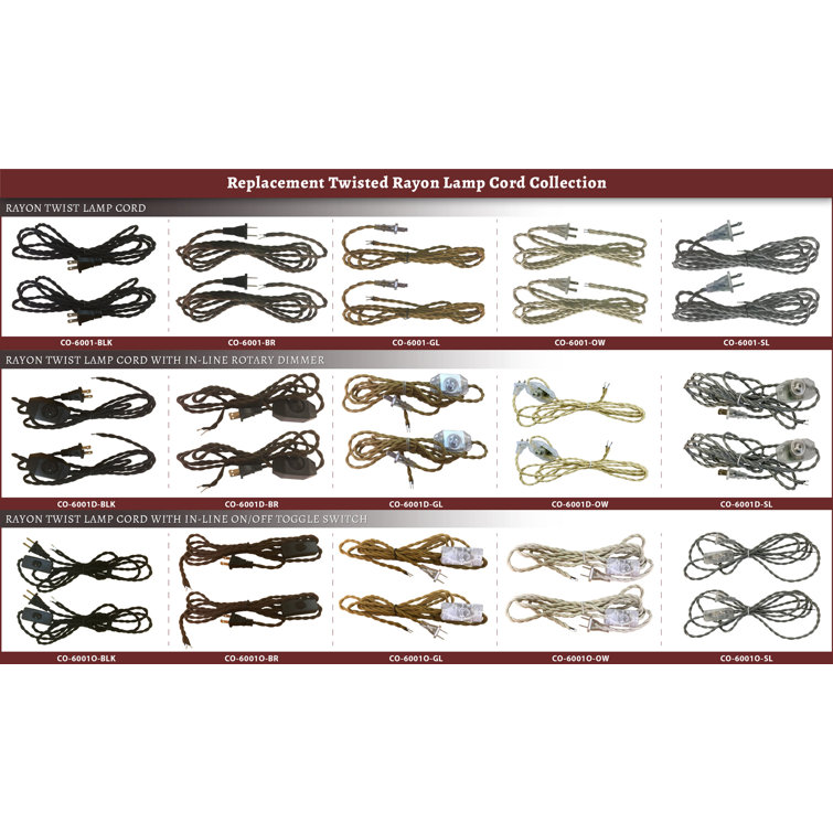 RoyalDesigns Fabric Covered Lamp Cord Wayfair